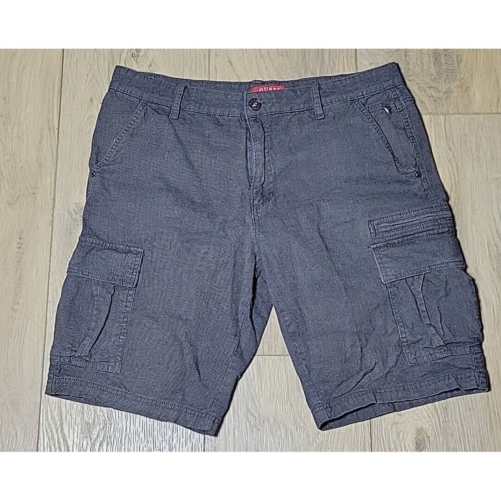 Guess Los Angeles Men's Cargo Shorts in Dark Gray Size 34 Outdoor Every Day‎
